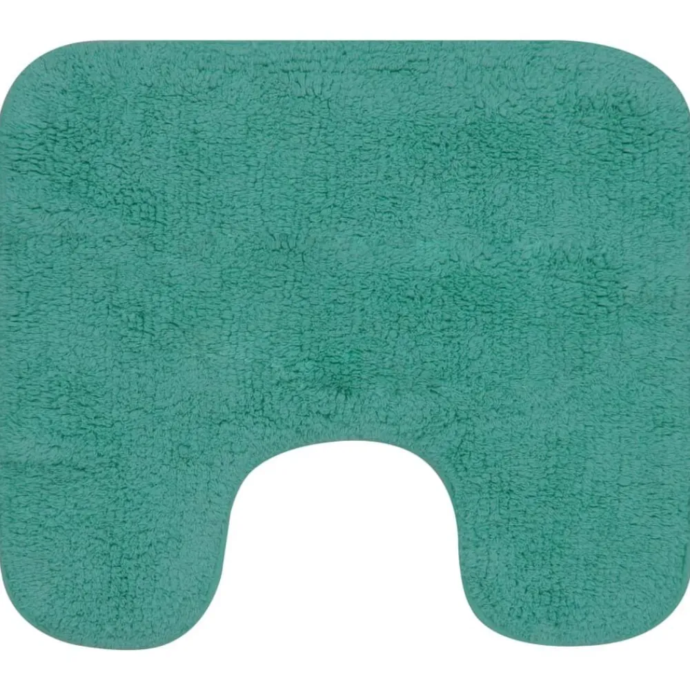 vidaXL Conjunto de alfombras de baño de tela 2 piezas turquesa Tuquesa Clearance