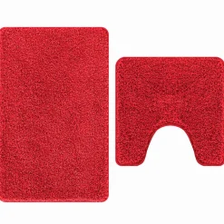 vidaXL Accesorios Para El Baño-Conjunto de alfombra de baño antideslizante 2 pcs PP