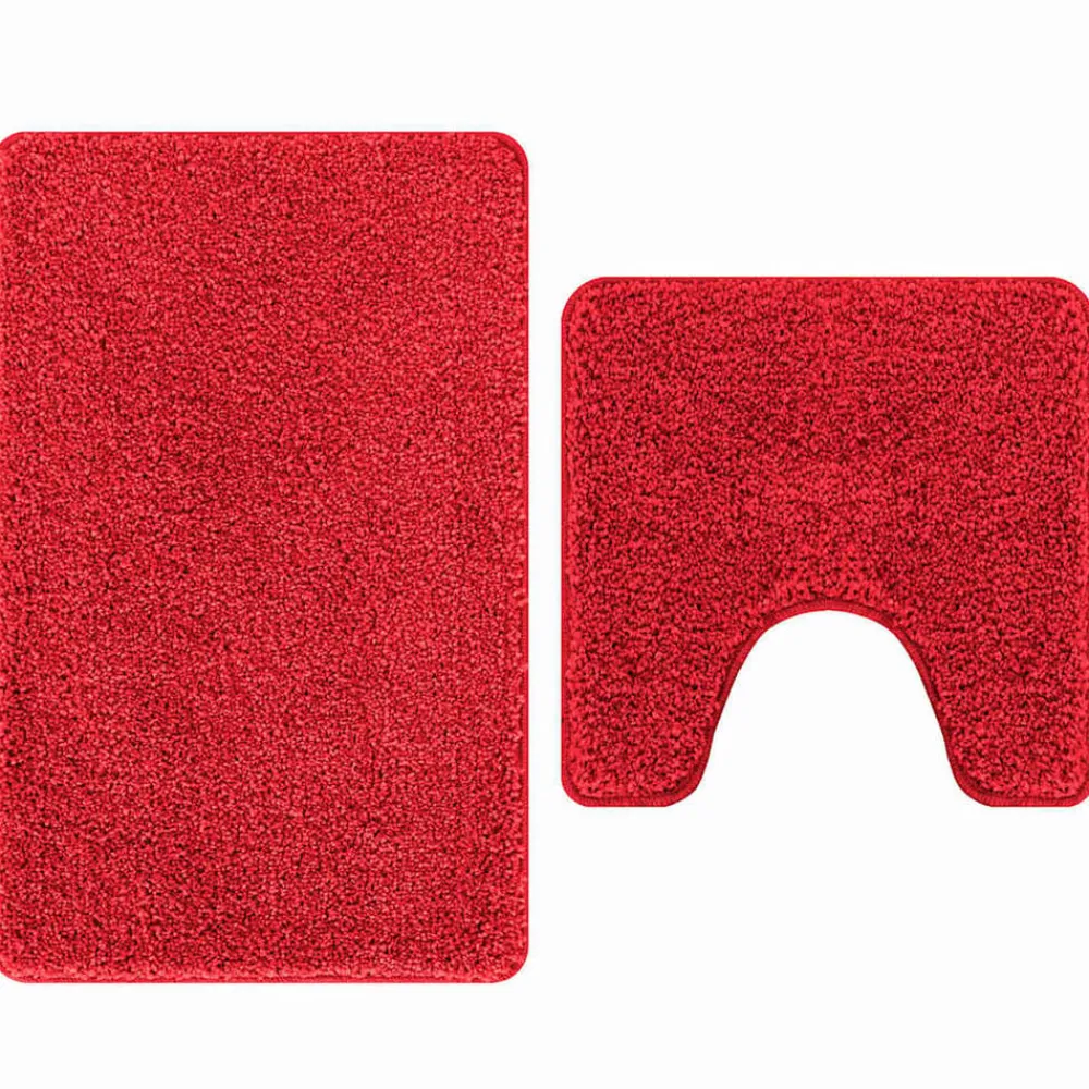 vidaXL Accesorios Para El Baño-Conjunto de alfombra de baño antideslizante 2 pcs PP