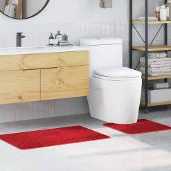 vidaXL Accesorios Para El Baño-Conjunto de alfombra de baño antideslizante 2 pcs PP