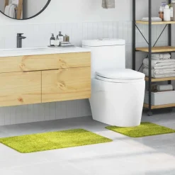vidaXL Accesorios Para El Baño-Conjunto de alfombra de baño antideslizante 2 pcs PP