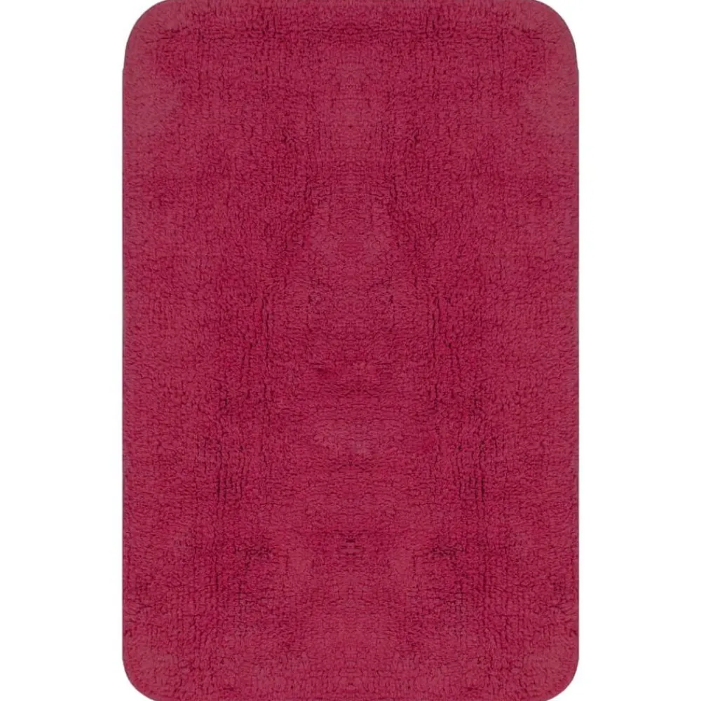 vidaXL Conjunto de alfombrillas de baño de tela 3 piezas fucsia Online