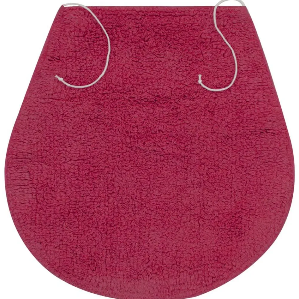 vidaXL Conjunto de alfombrillas de baño de tela 3 piezas fucsia Online