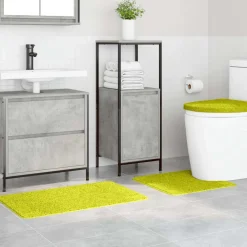 vidaXL Accesorios Para El Baño-Conjunto de alfombra de baño antideslizante 3 pcs PP