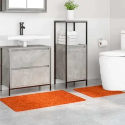 vidaXL Accesorios Para El Baño-Conjunto de alfombra de baño antideslizante 2 pcs PP