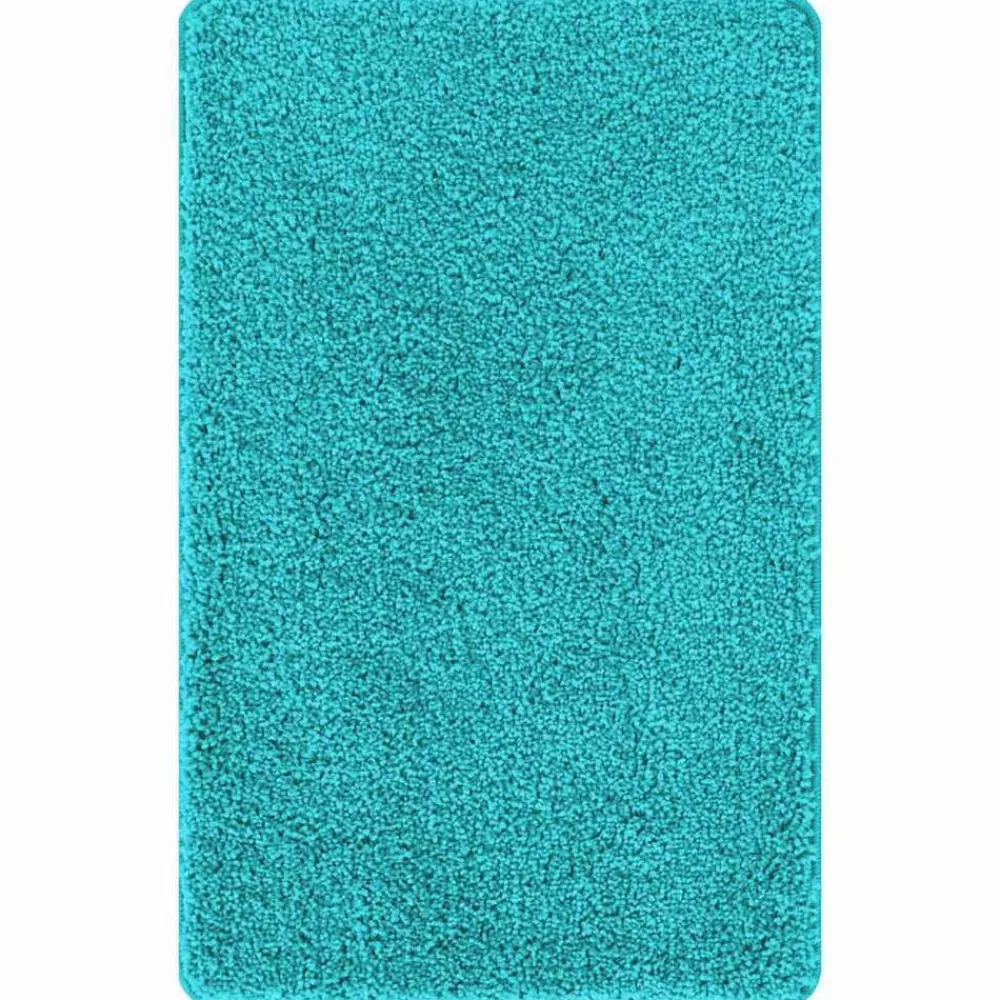 vidaXL Conjunto de alfombra de baño antideslizante 2 pcs PP Tuquesa Online