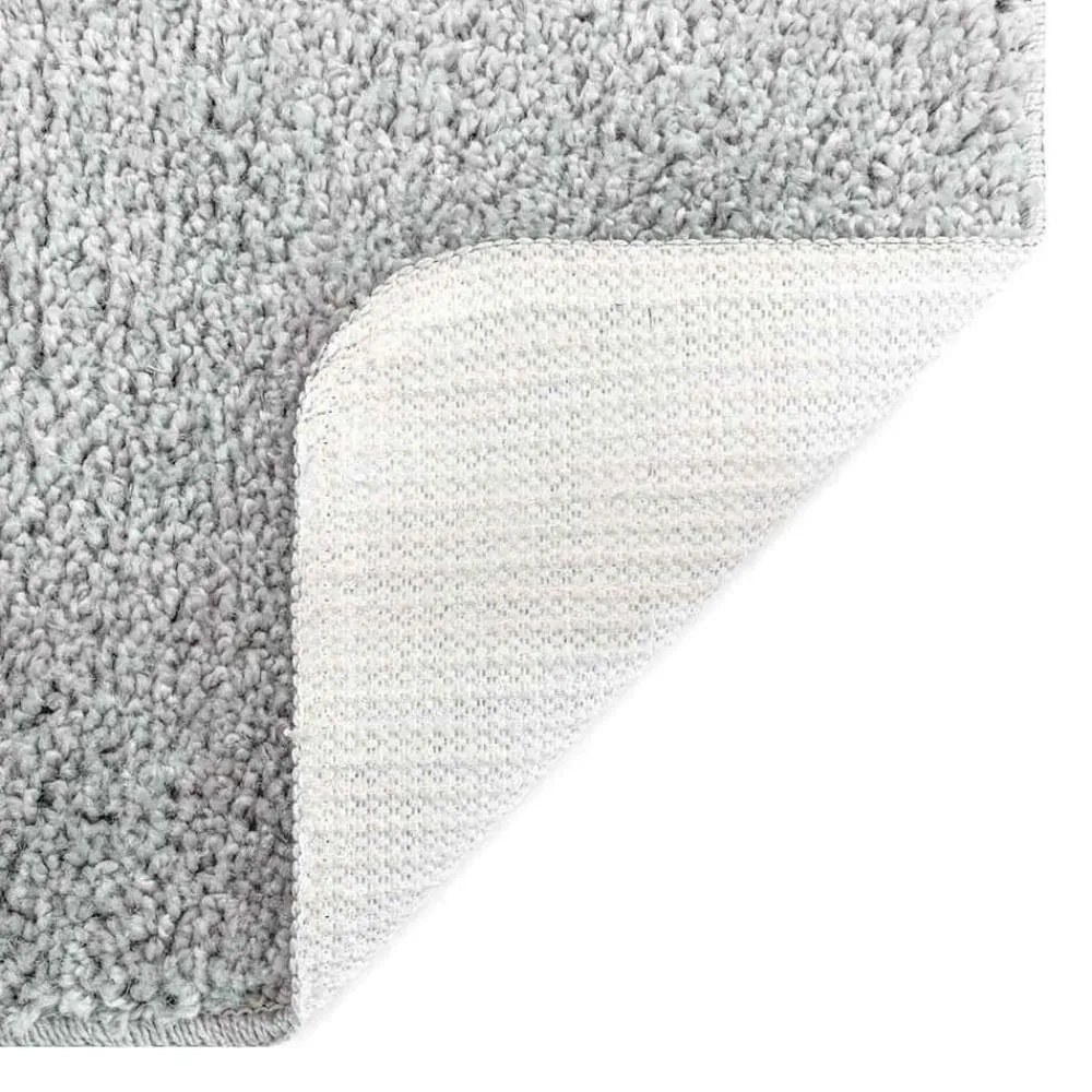 vidaXL Conjunto de alfombra de baño antideslizante 2 pcs PP Gris Online