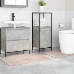 vidaXL Conjunto de alfombra de baño antideslizante 2 pcs PP Crema Hot