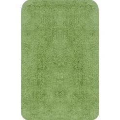 vidaXL Conjunto de alfombrillas de baño de tela 2 piezas Verde New