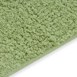 vidaXL Conjunto de alfombrillas de baño de tela 2 piezas Verde New