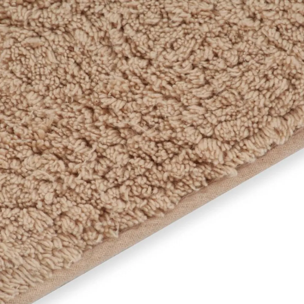 vidaXL Conjunto de alfombrillas de baño de tela 2 piezas Beige Clearance