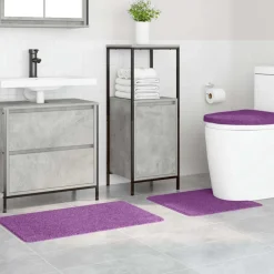 vidaXL Accesorios Para El Baño-Conjunto de alfombra de baño antideslizante 3 pcs PP