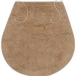 vidaXL Conjunto de alfombrillas de baño de tela 3 piezas Beige