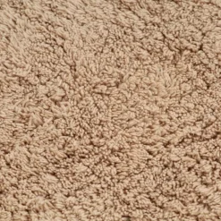 vidaXL Conjunto de alfombrillas de baño de tela 3 piezas Beige
