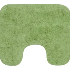 vidaXL Conjunto de alfombrillas de baño de tela 3 piezas Verde Best