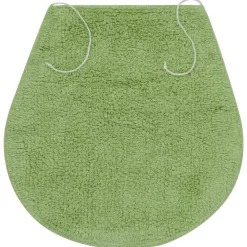 vidaXL Conjunto de alfombrillas de baño de tela 3 piezas Verde Best