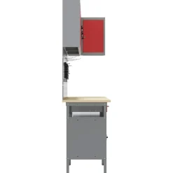 vidaXL Accesorios De Bricolaje-Conjunto de armarios de trabajo con cajón 10 pcs y Gris