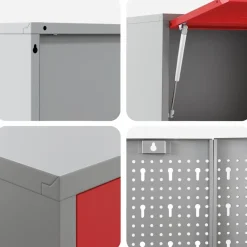 vidaXL Accesorios De Bricolaje-Conjunto de armarios de trabajo con cajón Manual 5 pcs
