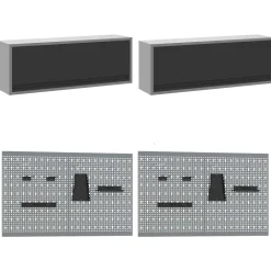 vidaXL Accesorios De Bricolaje-Conjunto de armarios de trabajo con cajón Manual 10 pcs