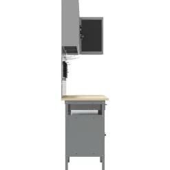 vidaXL Conjunto de armarios de trabajo con cajón 10 pcs y Gris Negro