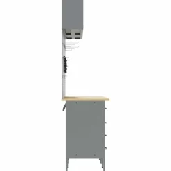 vidaXL Conjunto de armarios de trabajo con cajón Manual 10 pcs Rojo Discount