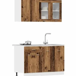 vidaXL Conjunto de armarios de cocina de 4 piezas