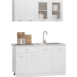 vidaXL Armarios Y Almacenamiento-Conjunto de armarios de cocina de 4 piezas 