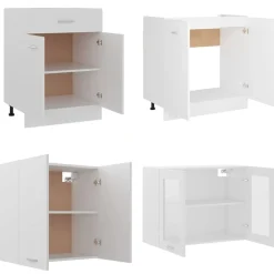 vidaXL Armarios Y Almacenamiento-Conjunto de armarios de cocina de 4 piezas 