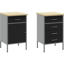 vidaXL Accesorios De Bricolaje-Conjunto de armarios de trabajo con cajón Manual 5 pcs