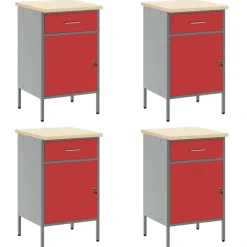 vidaXL Accesorios De Bricolaje-Conjunto de armarios de trabajo con cajón Manual 10 pcs