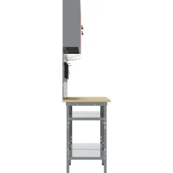 vidaXL Accesorios De Bricolaje-Conjunto de banco de trabajo con estante 8 pcs y Gris