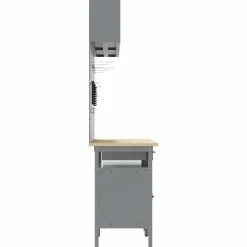 vidaXL Accesorios De Bricolaje-Conjunto de banco de trabajo con cajón 8 pcs y Gris