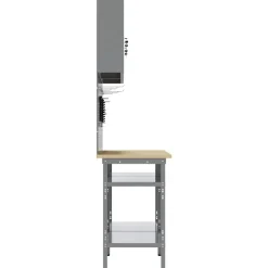 vidaXL Accesorios De Bricolaje-Conjunto de banco de trabajo con estante 8 pcs y Gris