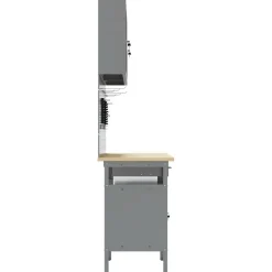 vidaXL Accesorios De Bricolaje-Conjunto de banco de trabajo con cajón 8 pcs y Gris