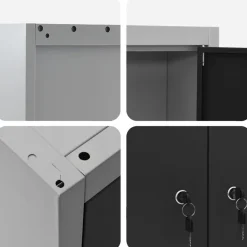 vidaXL Accesorios De Bricolaje-Conjunto de banco de trabajo con cajón 8 pcs y Gris