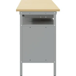vidaXL Conjunto de banco de trabajo con cajón 3 pcs Negro y Gris Rojo Best