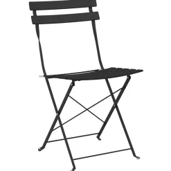vidaXL Muebles De Jardín-Conjunto de Bistro Plegable 3 pcs Acero