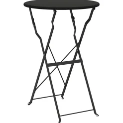 vidaXL Muebles De Jardín-Conjunto de Bistro Plegable 3 pcs Acero