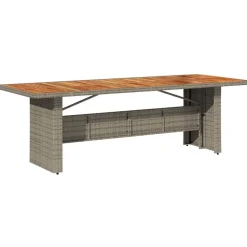 vidaXL Conjunto de Comedor de Jardín 9 pcs ratán sintético Gris Outlet