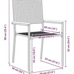 vidaXL Conjunto de Comedor de Jardín 9 pcs ratán sintético Gris Outlet