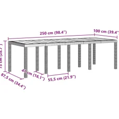 vidaXL Conjunto de Comedor de Jardín 11 pcs Marrón Polipropileno Marr&oacute;n New