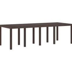 vidaXL Conjunto de Comedor de Jardín 11 pcs Marrón Polipropileno Marr&oacute;n New