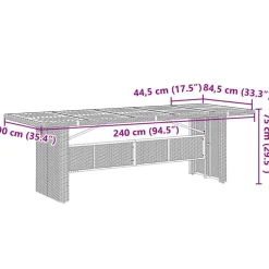 vidaXL Muebles De Jardín-Conjunto de Comedor de Jardín 11 pcs ratán sintético