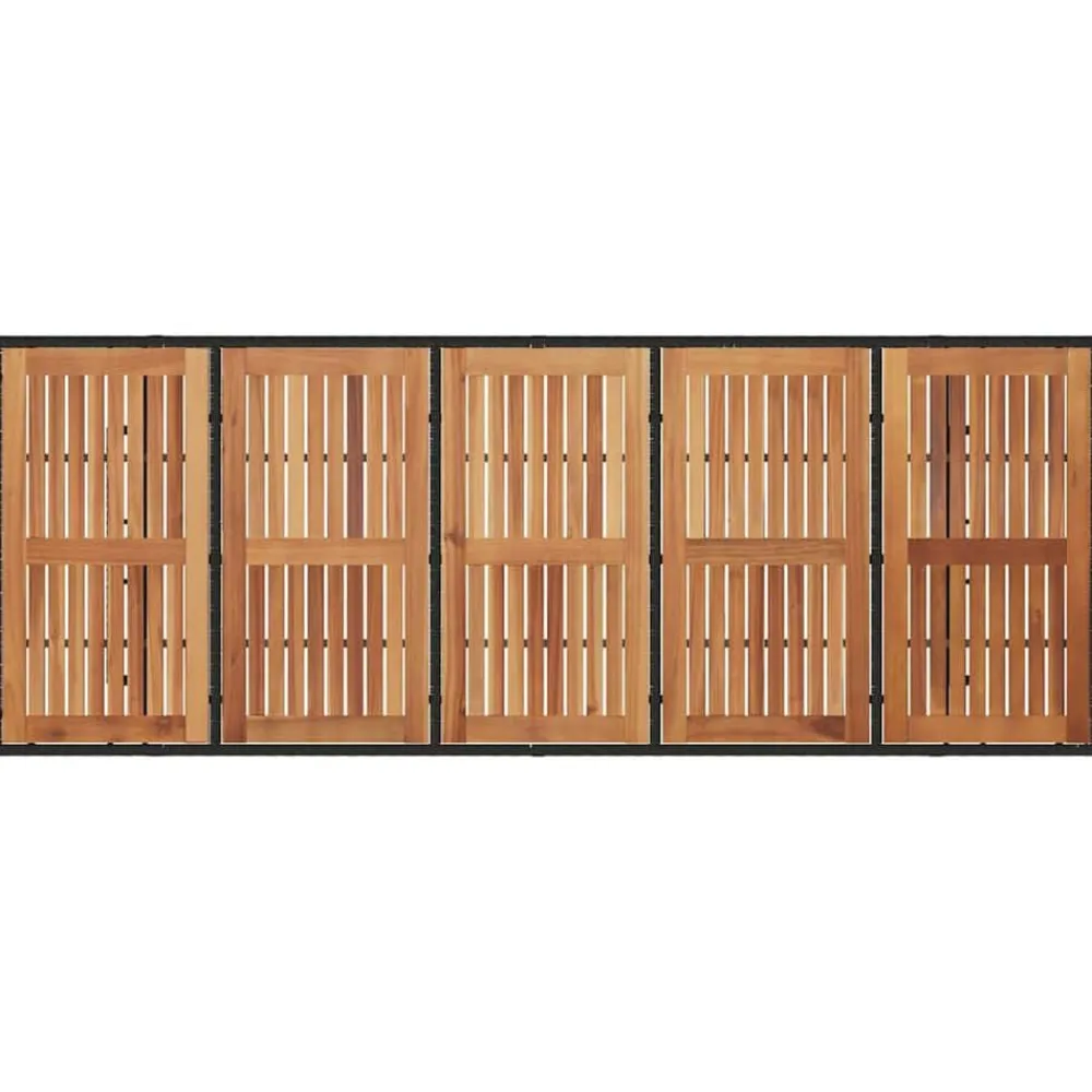 vidaXL Muebles De Jardín-Conjunto de Comedor de Jardín 11 pcs ratán sintético