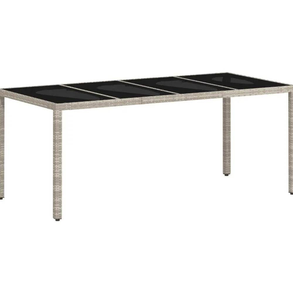 vidaXL Muebles De Jardín-Conjunto de Comedor de Jardín 7 pcs Gris Claro ratán sintético