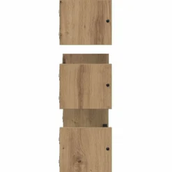 vidaXL Estanterías-Conjunto de estantes de pared 3 pcs Roble artesanal 40x16x14cm