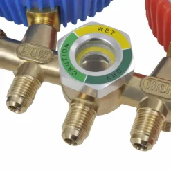 vidaXL Herramientas-Conjunto de manómetro de dos vías para aire acondicionado