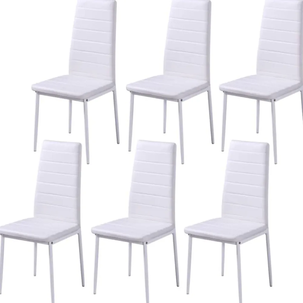 vidaXL Conjunto de mesa de comedor 7 piezas blanco y negro Negro y blanco Outlet