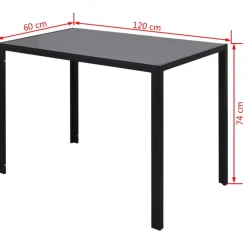 vidaXL Conjunto de mesa de comedor 7 piezas blanco y negro Negro y blanco Outlet