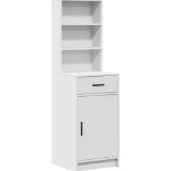 vidaXL Armarios Y Almacenamiento-Conjunto de mesa de vestidor con LED 3 pcs Madera de ingeniería